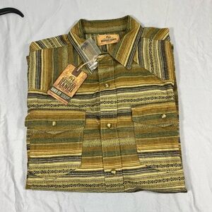 NWT. Red Head Ranch Mens‎ size large Flannel. Western Shirt, Pearl Snaps.